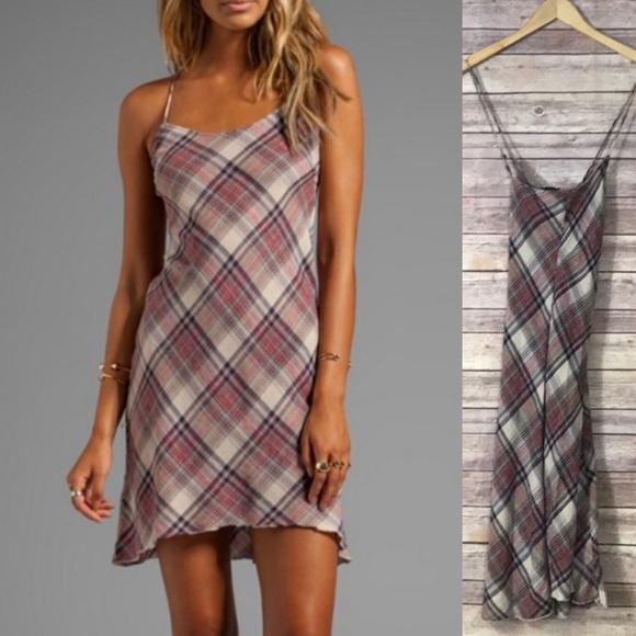 James Perse Dresses & Skirts - James Perse Bias Plaid Slip Dress